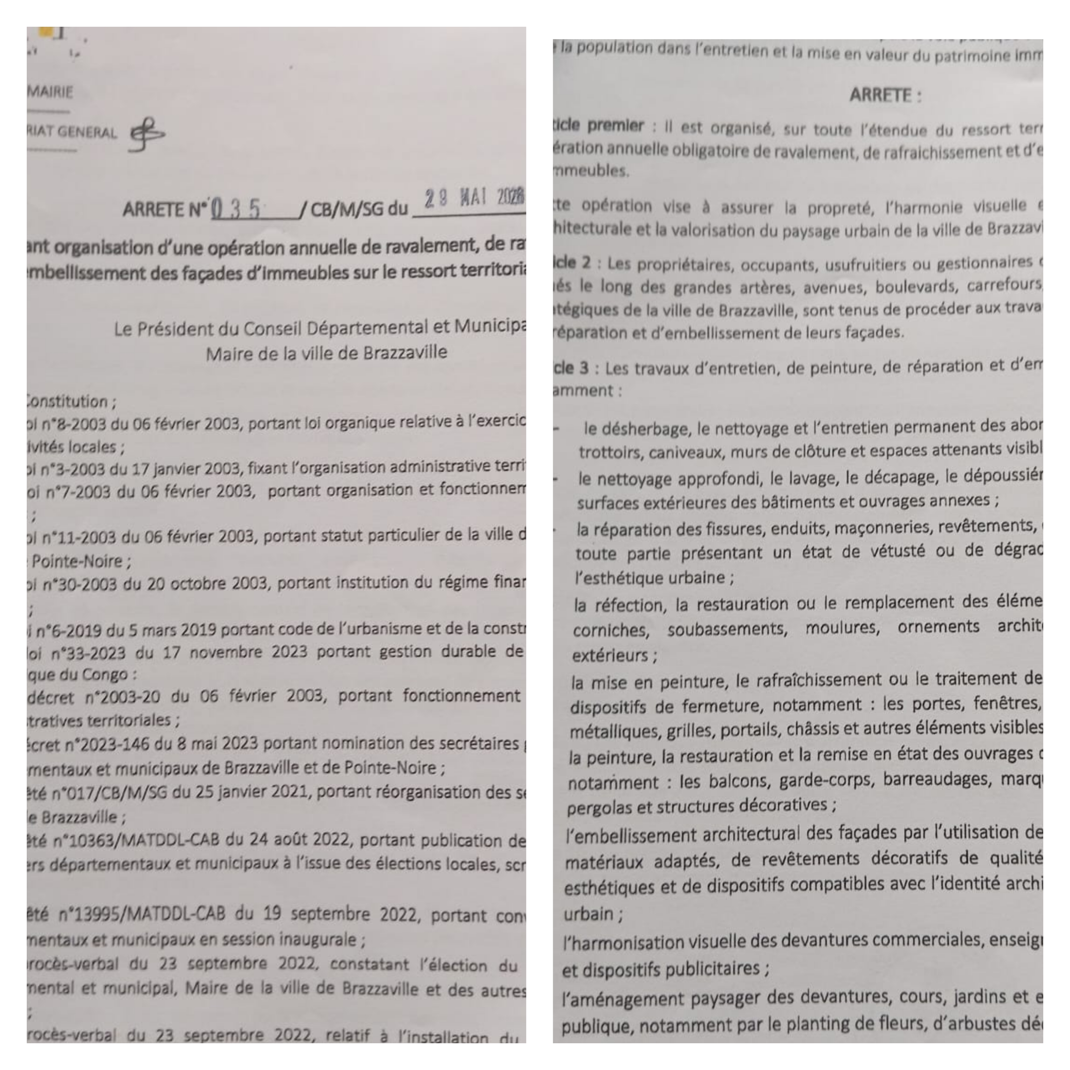 Façades d'immeubles : la mairie de Brazzaville hausse le ton