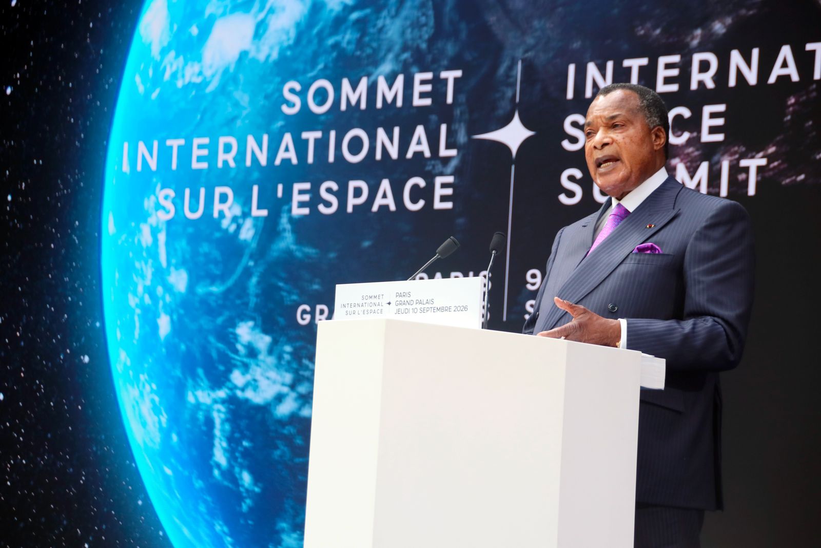 À Paris, Sassou N'Guesso plaide pour une Afrique souveraine dans l'espace